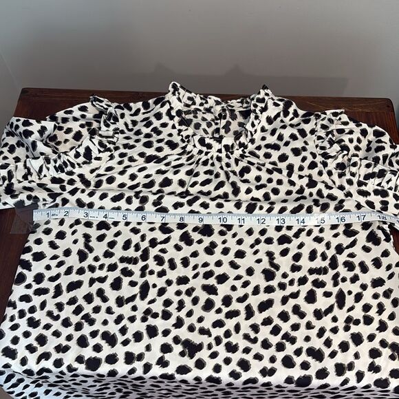 J Crew Ruffle Neck Long Sleeve Top Size XS - Picture 11 of 13